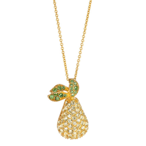 Pear Pendant with Swarovski Crystals