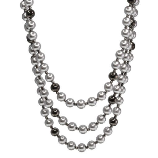 Necklace with Gray Pearls